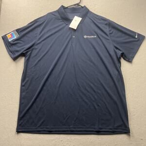 Nike Dri-FIT WestRock Polo Shirt Navy Corporate Logo XXL NWT